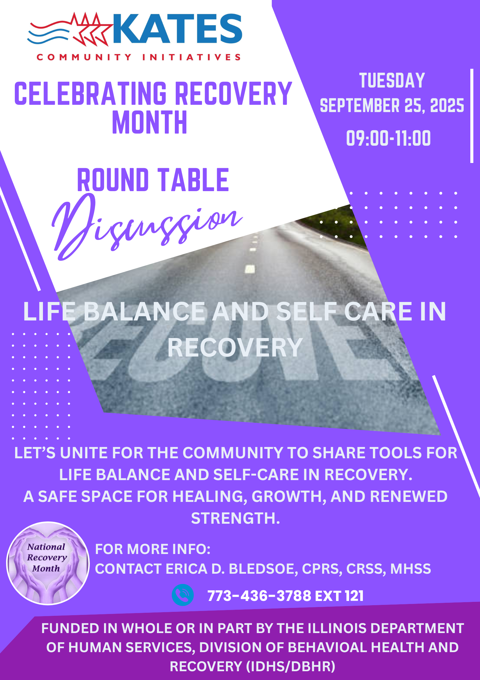 Recovery Month Round Table Discussion flyer